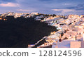 Night view of Fira, Santorini after sunset 128124596