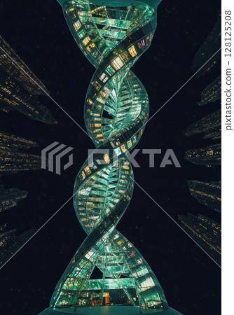 Impossible Skyscraper Building Twisted DNA Double Helix Architecture 128125208