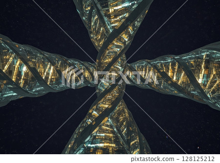 Impossible Skyscraper Building Twisted DNA Double Helix Architecture 128125212