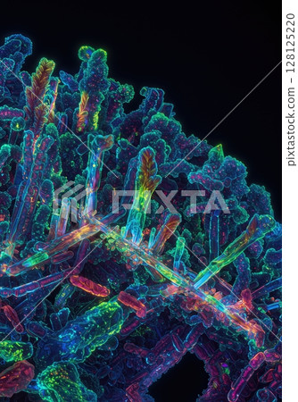 Tiny Microorganism City Civilization in Water Drop Microscopic World 128125220