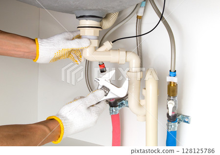 Water-related plumbing work Water-related plumbing work 128125786