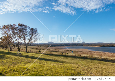 Merrimu Reservoir in Victoria Australia 128126260