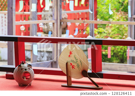 Toko-in Temple with hydrangeas in full bloom - Wind chime festival 128126411