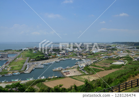 View from Iioka Lighthouse, Iioka Fishing Port, Asahi City, Chiba Prefecture 128126474