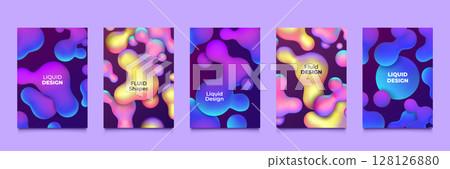 3d liquid shapes. Fluid bubble ball, abstract blob poster with floating paint gradient. Color art flowing blot. Futuristic minimal trendy art design. Notebook cover. Vector backgrounds 3d liquid shapes. Fluid bubble ball, abstract blob poster with floating paint gradient. Color art flowing blot. Futuristic minimal trendy art design. Notebook cover. Vector backgrounds 128126880