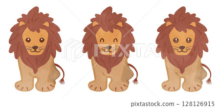 可愛的獅子插圖集 可愛的獅子插圖集 128126915