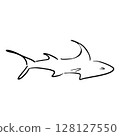 vector illustration of a shark 128127550