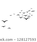 set of birds silhouettes 128127593