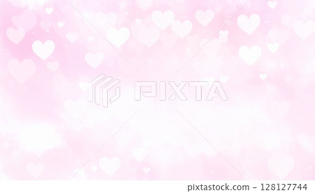 粉紅心漂浮背景 128127744