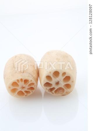 蓮藕橫切面斜視圖 蓮藕橫切面斜視圖 128128097