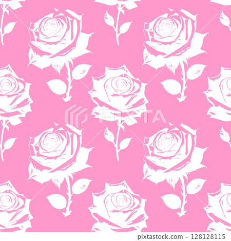 pink and white rose flowers seamless pattern, texture, design pink and white rose flowers seamless pattern, texture, design 128128115