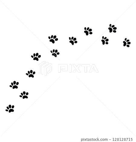 Paw pint with black colors drawing.Vector illustration Paw pint with black colors drawing.Vector illustration 128128715
