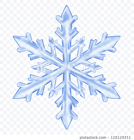 Large translucent Christmas snowflake 128129351