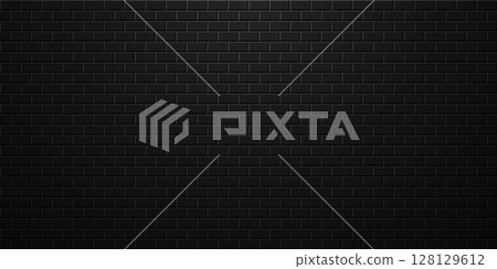 Black brick wall abstract background. Dark textured pattern. Vector template for industrial and business design Black brick wall abstract background. Dark textured pattern. Vector template for industrial and business design 128129612