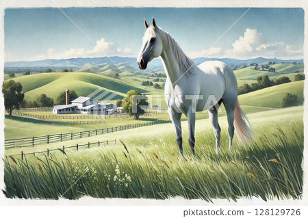 Ranch Scenery Hakuba Thoroughbred 128129726