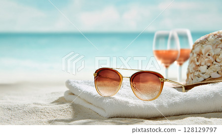 Beach Relaxation Scene 128129797