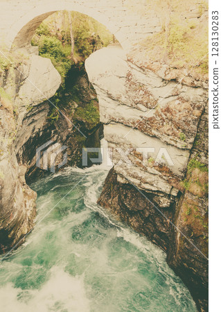Gudbrandsjuvet gorge in Norway Gudbrandsjuvet gorge in Norway 128130283