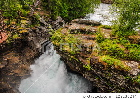 Gudbrandsjuvet gorge in Norway Gudbrandsjuvet gorge in Norway 128130284
