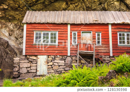 The Helleren houses in Jossingfjord, Norway The Helleren houses in Jossingfjord, Norway 128130398