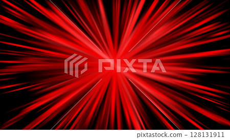 Explosive red light rays, radiate lines burst effect. Sunburst beams, dynamic red streaks background for speed power sport, heat weather, sci-fi and technology, comic manga art. Vector illustration Explosive red light rays, radiate lines burst effect. Sunburst beams, dynamic red streaks background for speed power sport, heat weather, sci-fi and technology, comic manga art. Vector illustration 128131911