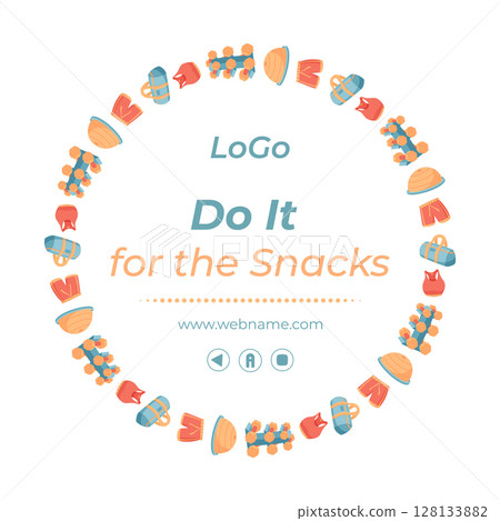 Colorful sport equipment frame with gym and training tools. Fitness and workout accessories form a vibrant banner design. Perfect for wellness activity backgrounds. 128133882