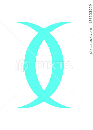 Y2K Abstract Cosmic shape Shape. Retro icon with modern style. Unique symbol of the 90s, bold graphic element with a flat aesthetic. Perfect for decoration, poster art, or trendy streetwear. 128133909