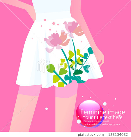 穿花裙子的可愛女人 穿花裙子的可愛女人 128134082