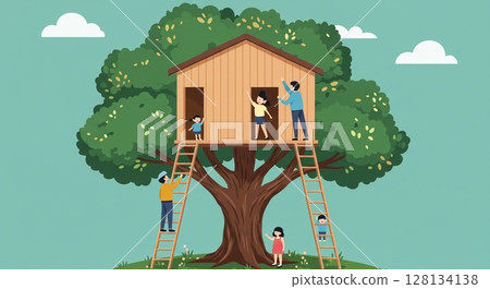 全家齊心協力!休息一天,一起建造夢想中的木屋 全家齊心協力!休息一天,一起建造夢想中的木屋 128134138