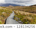 Volcanic Landscape hiking trail Tongariro, New Zealand 128134256