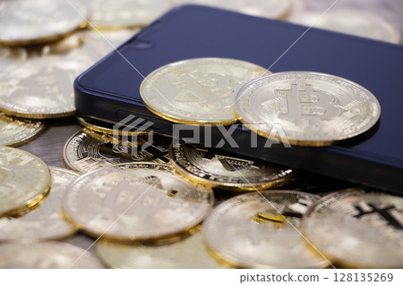 Cryptocurrency smartphone Cryptocurrency smartphone 128135269