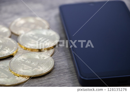 加密貨幣智慧型手機 128135276