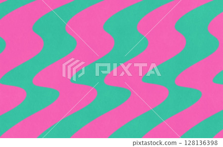 Wavy pattern (green x pink) Wavy pattern (green x pink) 128136398