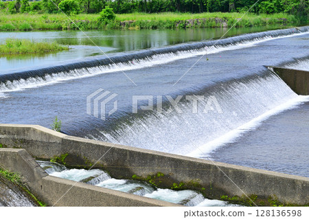 Ogura Weir, Omoi River, upstream, Tochigi City Ogura Weir, Omoi River, upstream, Tochigi City 128136598