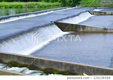 Ogura Weir, Omoi River, upstream, Tochigi City 128136599
