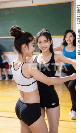 Sexy dance in the classroom 128136641