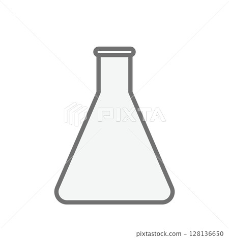 Simple Erlenmeyer flask vector icon_01 Simple Erlenmeyer flask vector icon_01 128136650