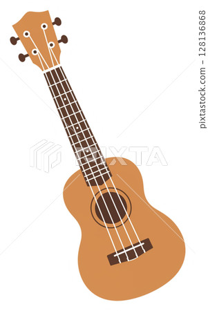 acoustic guitar on white background 128136868