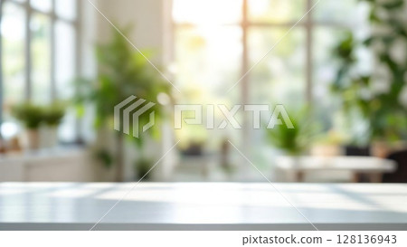 帶桌子的餐廳背景模糊 128136943