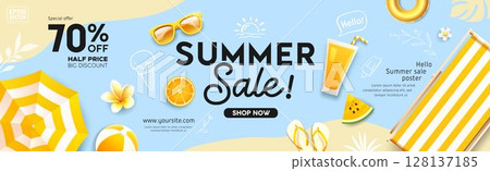 Summer sale festival promotion yellow and light blue concept design banner background Summer sale festival promotion yellow and light blue concept design banner background 128137185