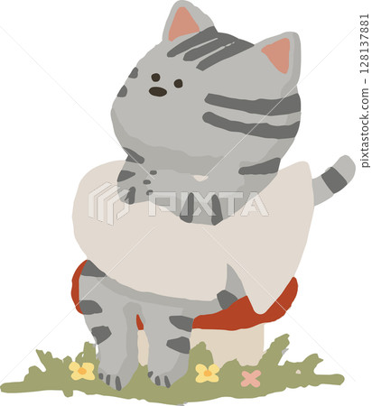 吹奏低音號的貓管樂團 128137881