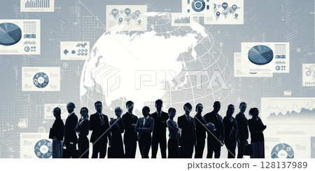 Multinational people and business data Horizontal visual for banners and advertisements Multinational people and business data Horizontal visual for banners and advertisements 128137989