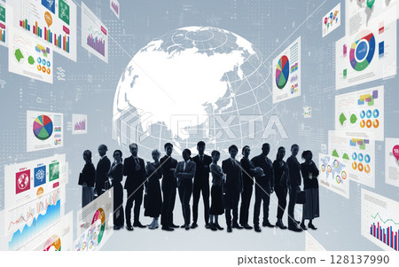 Multinational people and business data Horizontal visual for banners and advertisements Multinational people and business data Horizontal visual for banners and advertisements 128137990