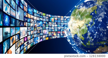 Earth and video content: Horizontal visuals for banners and advertisements 128138000