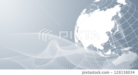 World map and digital background Horizontal visual for banners and advertisements 128138034