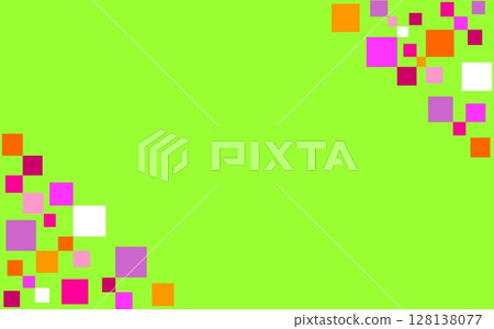 幾何圖案框架,正方形,綠色,彩色 幾何圖案框架,正方形,綠色,彩色 128138077