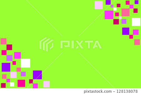 幾何圖案框架，正方形，綠色，彩色 128138078
