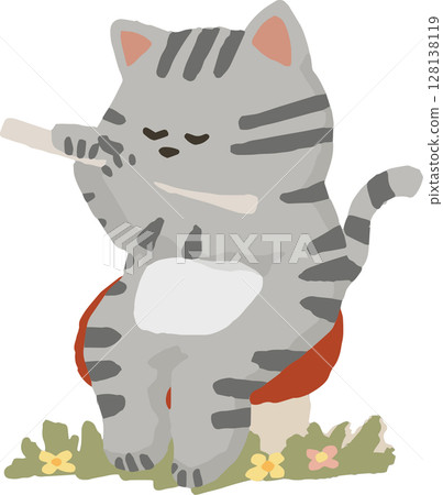 Flute-playing Cat Brass Band 128138119