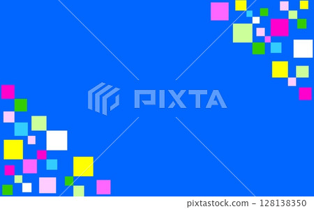 幾何圖案框架,正方形,藍色,彩色 幾何圖案框架,正方形,藍色,彩色 128138350