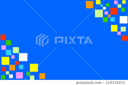 幾何圖案框架,正方形,藍色,彩色 幾何圖案框架,正方形,藍色,彩色 128138351