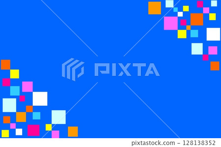 Geometric pattern frame, square, blue, colorful 128138352